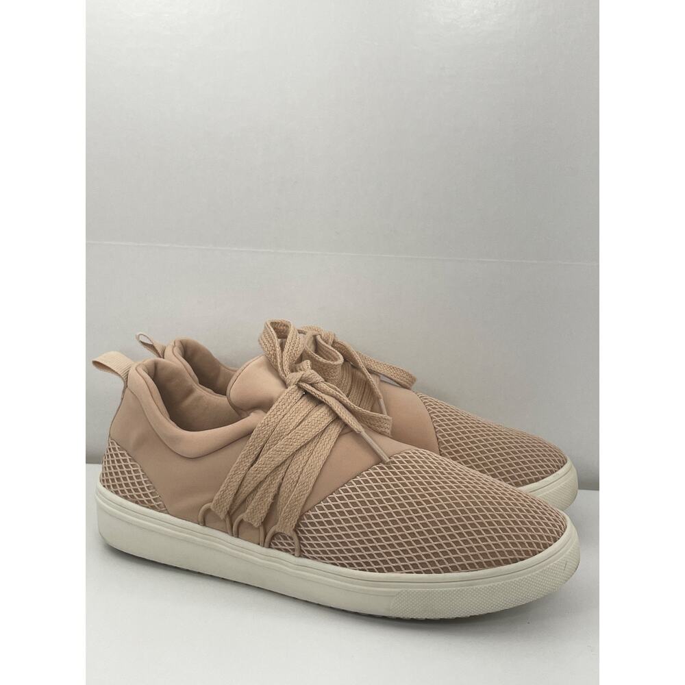 Big Buddha Shoes Blush Peachy Pink Knit Mesh Sneakers Pull Slipon Womens Size 7
